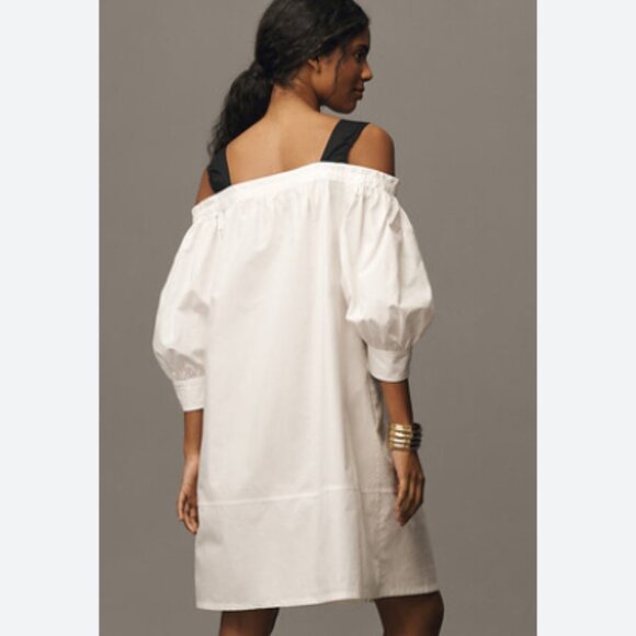 Brand New Plenty by Tracy Reese Off-The-Shoulder Denim Mini Dress - Picture 2 of 8